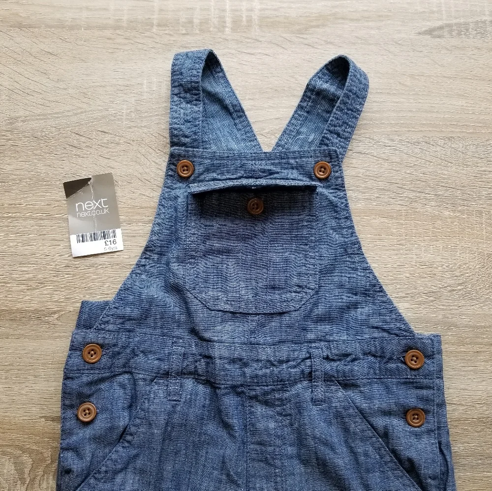 2011 nwt NEXT Direct 5-6 years boy girl chambray overalls - Picture 10 of 15